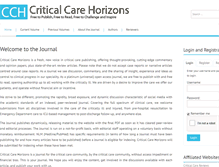 Tablet Screenshot of criticalcarehorizons.com